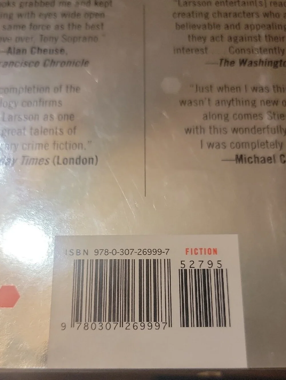 Hardcover Book with Metallic Silver Back Cover - Fiction